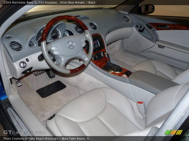 Orion Blue Metallic / Black 2004 Mercedes-Benz SL 500 Roadster