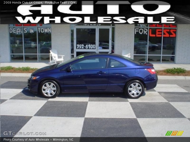 Royal Blue Pearl / Gray 2009 Honda Civic LX Coupe