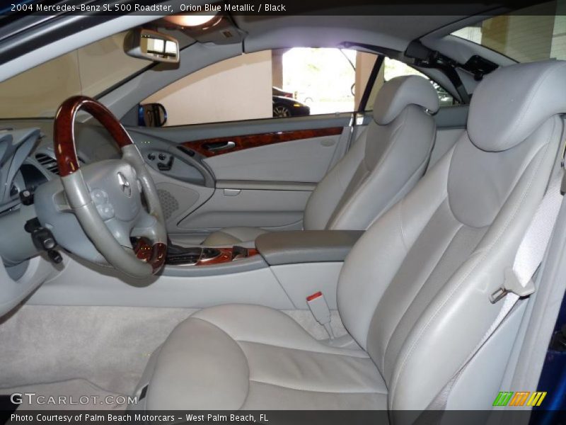 Orion Blue Metallic / Black 2004 Mercedes-Benz SL 500 Roadster