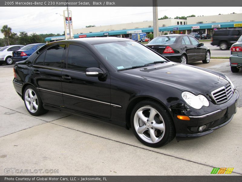 Black / Black 2005 Mercedes-Benz C 230 Kompressor Sedan