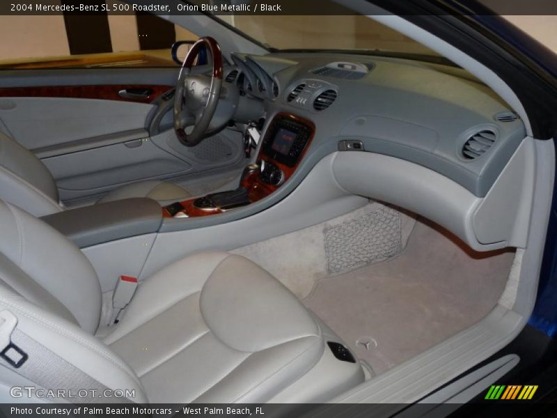 Orion Blue Metallic / Black 2004 Mercedes-Benz SL 500 Roadster