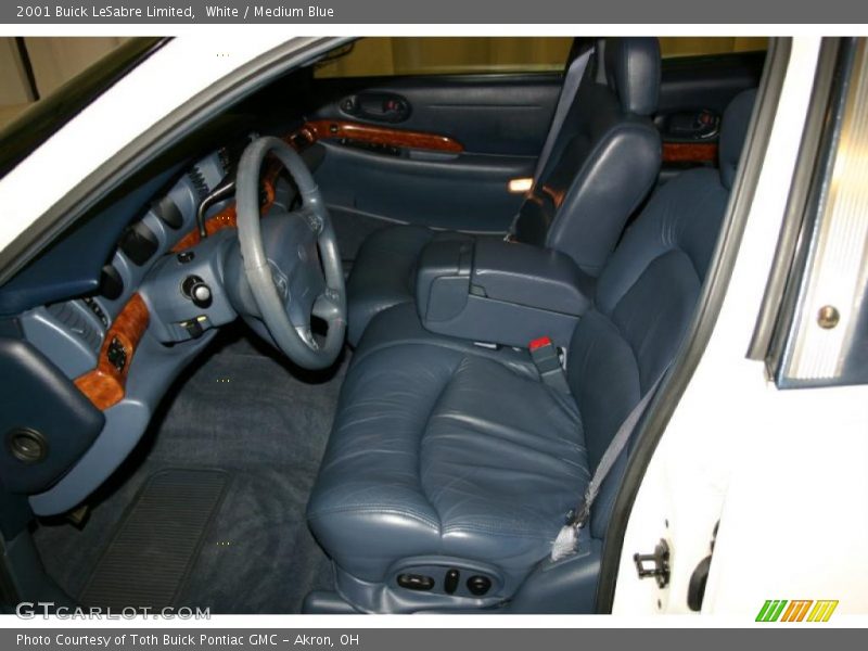 White / Medium Blue 2001 Buick LeSabre Limited