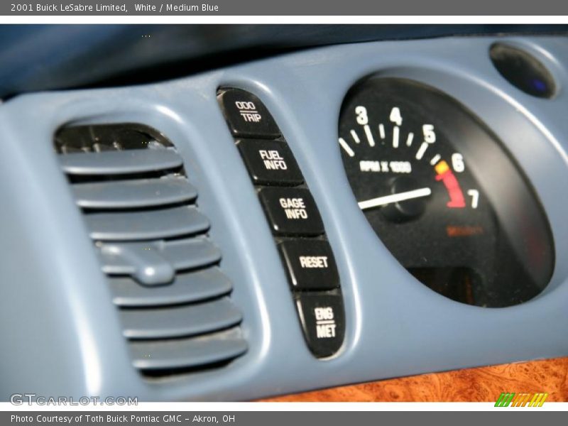 White / Medium Blue 2001 Buick LeSabre Limited