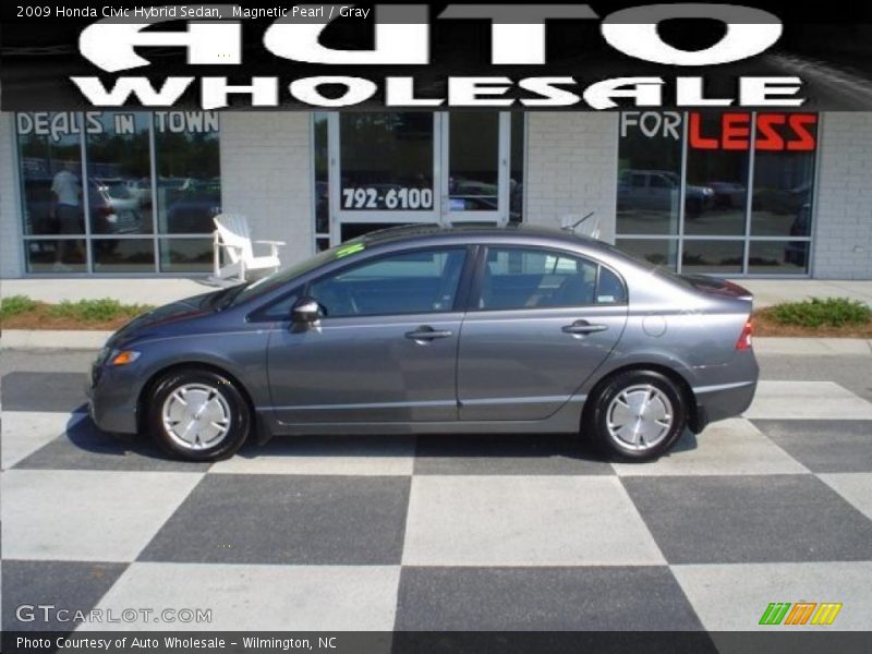 Magnetic Pearl / Gray 2009 Honda Civic Hybrid Sedan