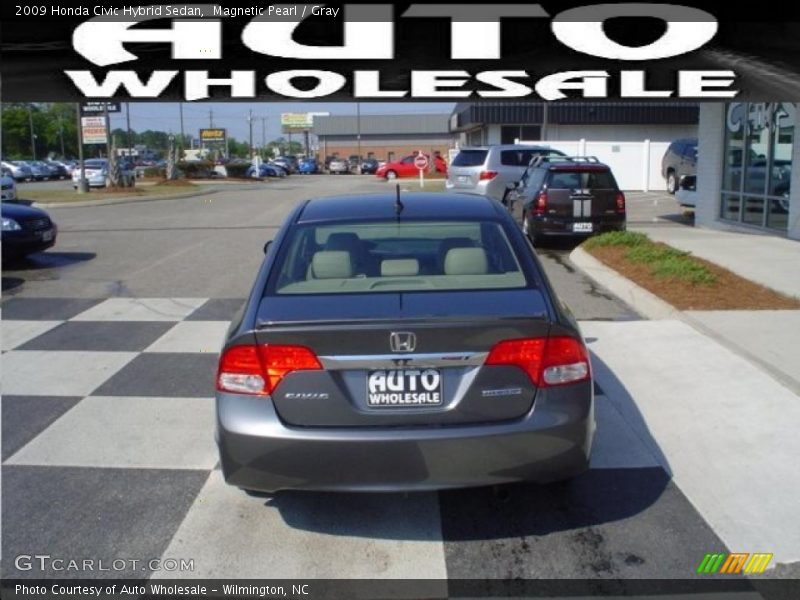 Magnetic Pearl / Gray 2009 Honda Civic Hybrid Sedan