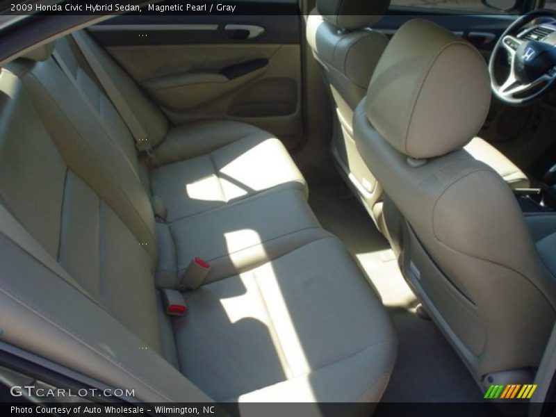 Magnetic Pearl / Gray 2009 Honda Civic Hybrid Sedan