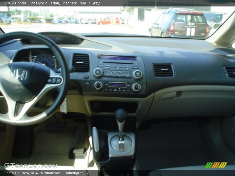 Magnetic Pearl / Gray 2009 Honda Civic Hybrid Sedan