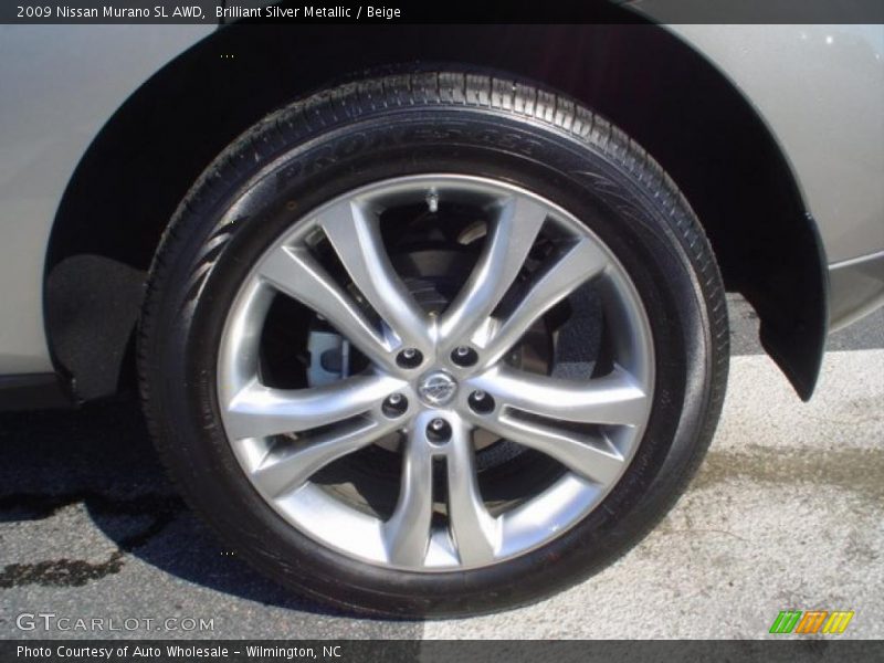 Brilliant Silver Metallic / Beige 2009 Nissan Murano SL AWD
