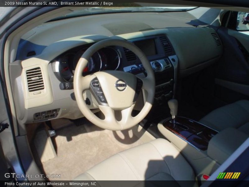 Brilliant Silver Metallic / Beige 2009 Nissan Murano SL AWD
