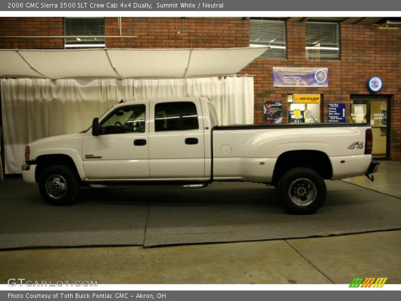 Summit White / Neutral 2006 GMC Sierra 3500 SLT Crew Cab 4x4 Dually