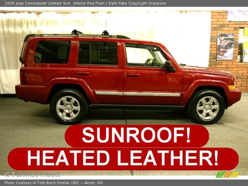 Inferno Red Pearl / Dark Slate Gray/Light Graystone 2006 Jeep Commander Limited 4x4