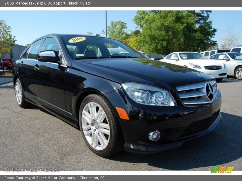 Black / Black 2009 Mercedes-Benz C 300 Sport