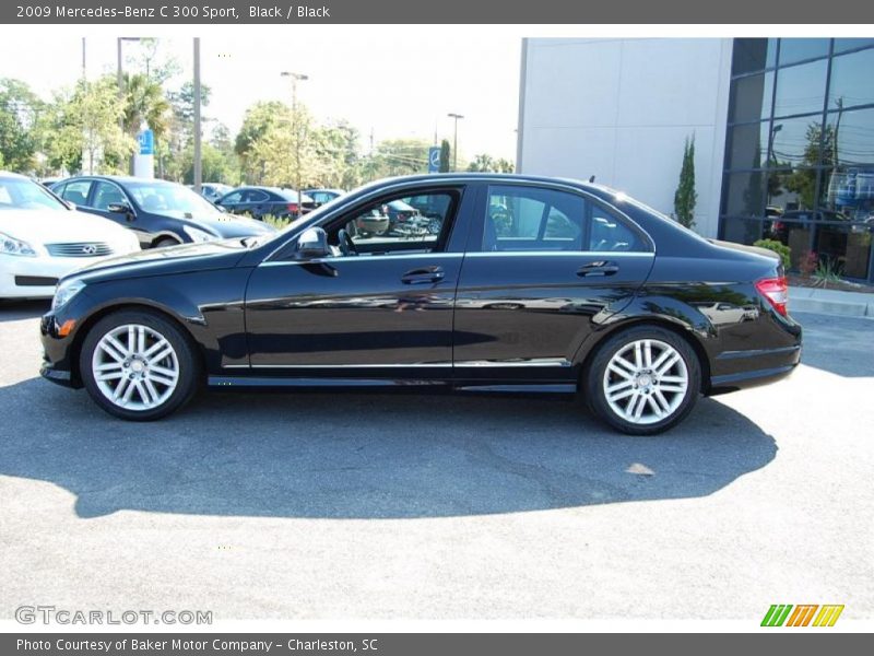 Black / Black 2009 Mercedes-Benz C 300 Sport