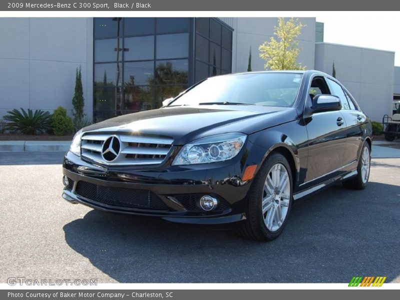 Black / Black 2009 Mercedes-Benz C 300 Sport