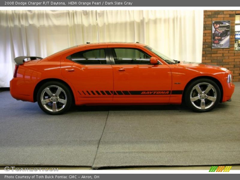 HEMI Orange Pearl / Dark Slate Gray 2008 Dodge Charger R/T Daytona