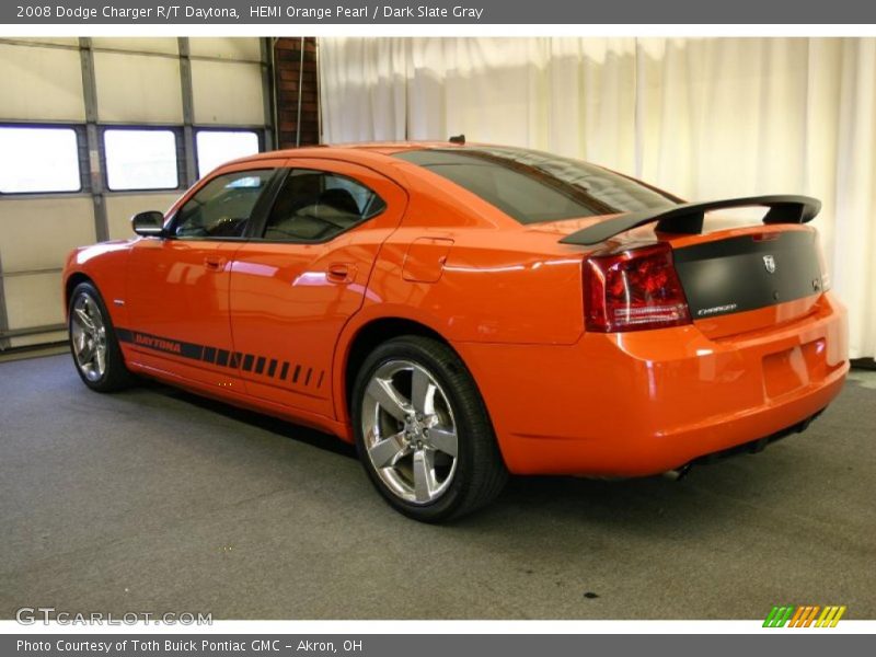 HEMI Orange Pearl / Dark Slate Gray 2008 Dodge Charger R/T Daytona