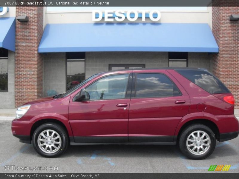 Cardinal Red Metallic / Neutral 2007 Buick Rendezvous CX