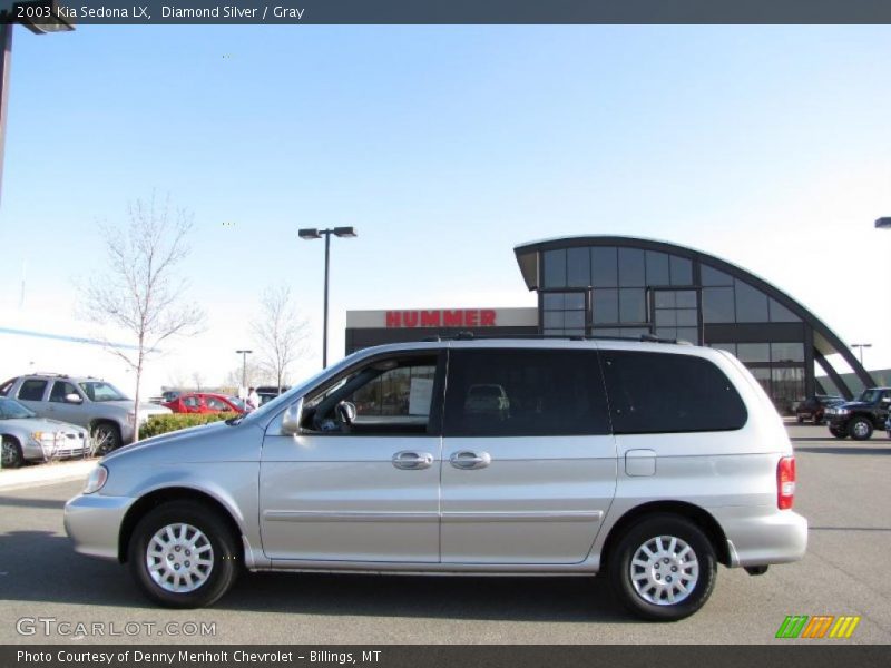 Diamond Silver / Gray 2003 Kia Sedona LX