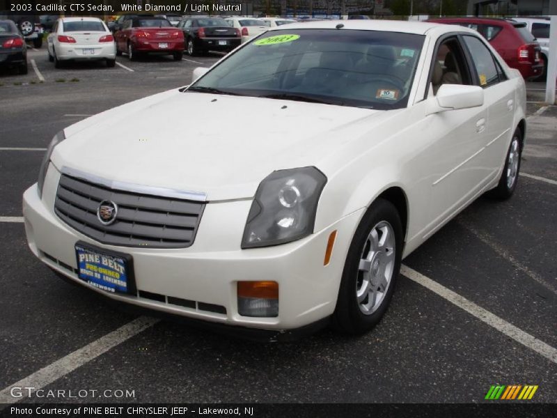 White Diamond / Light Neutral 2003 Cadillac CTS Sedan
