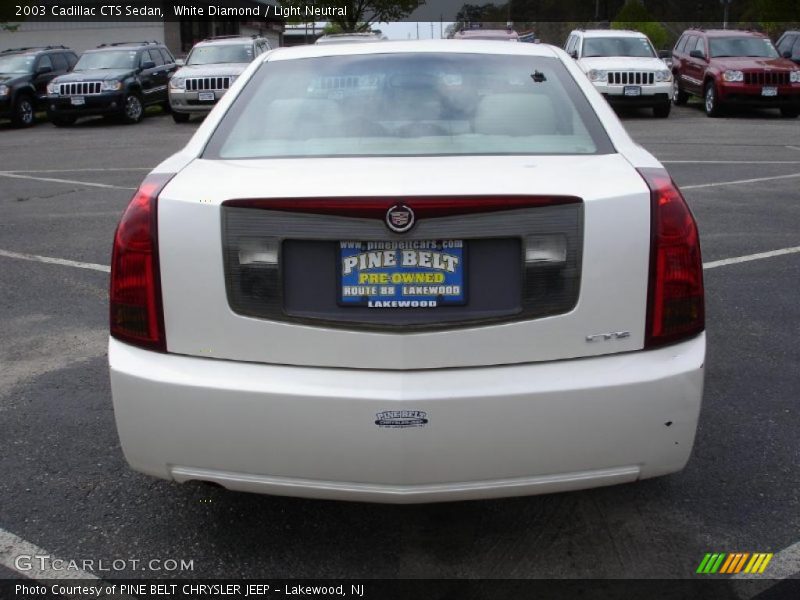 White Diamond / Light Neutral 2003 Cadillac CTS Sedan