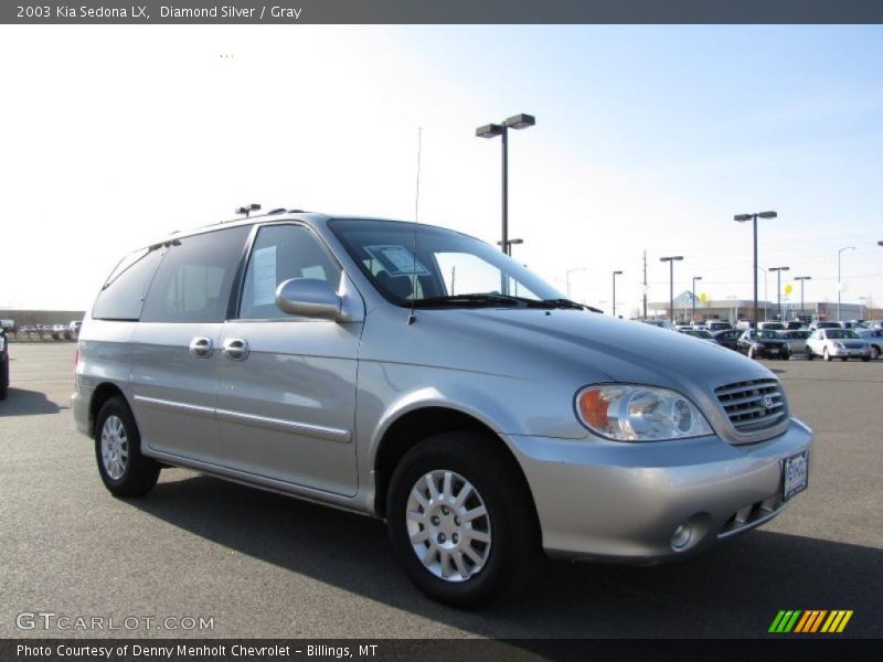 Diamond Silver / Gray 2003 Kia Sedona LX