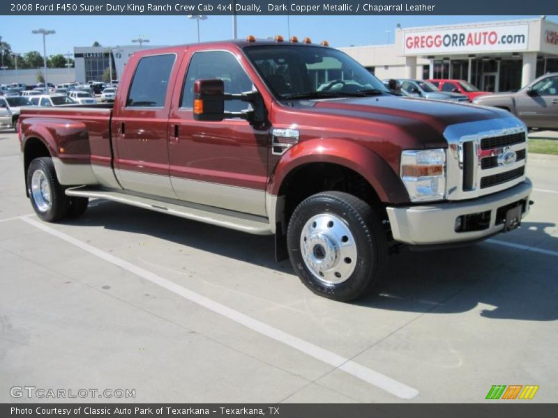 Dark Copper Metallic / Chaparral Leather 2008 Ford F450 Super Duty King Ranch Crew Cab 4x4 Dually