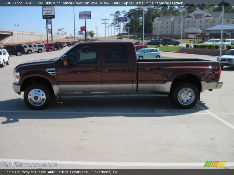 Dark Copper Metallic / Chaparral Leather 2008 Ford F450 Super Duty King Ranch Crew Cab 4x4 Dually