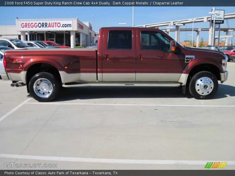 Dark Copper Metallic / Chaparral Leather 2008 Ford F450 Super Duty King Ranch Crew Cab 4x4 Dually