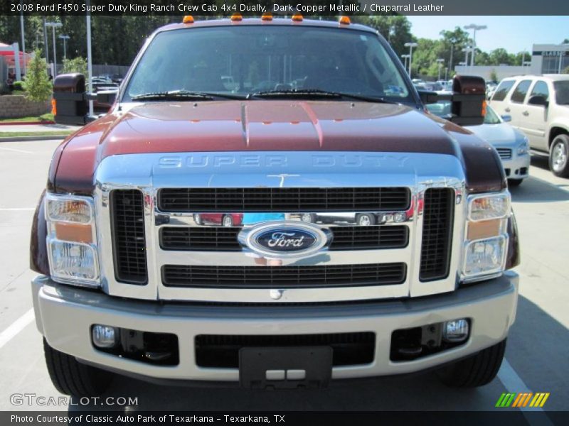 Dark Copper Metallic / Chaparral Leather 2008 Ford F450 Super Duty King Ranch Crew Cab 4x4 Dually