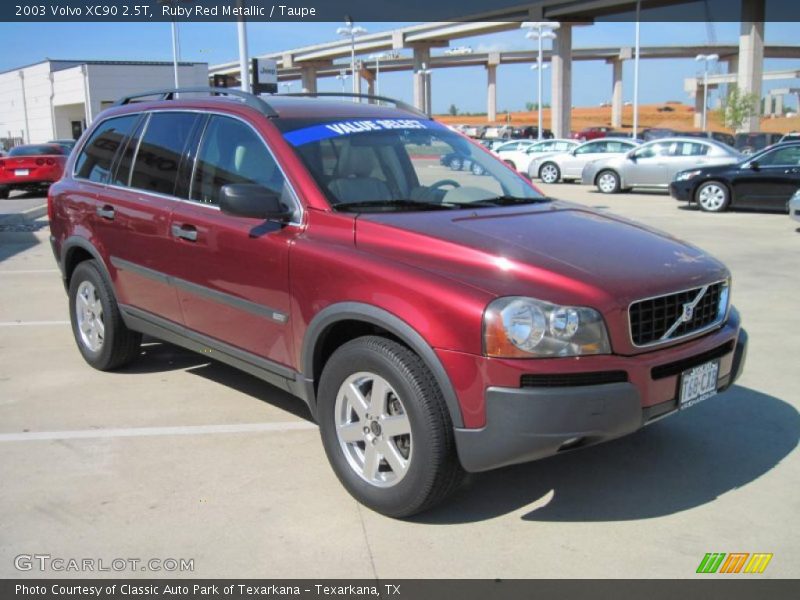 Ruby Red Metallic / Taupe 2003 Volvo XC90 2.5T