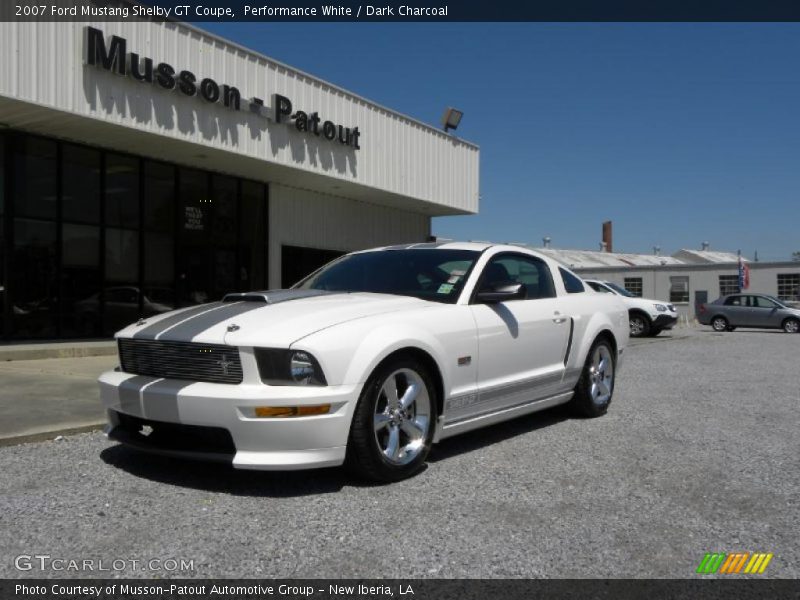 Performance White / Dark Charcoal 2007 Ford Mustang Shelby GT Coupe