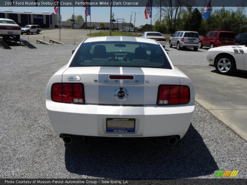 Performance White / Dark Charcoal 2007 Ford Mustang Shelby GT Coupe