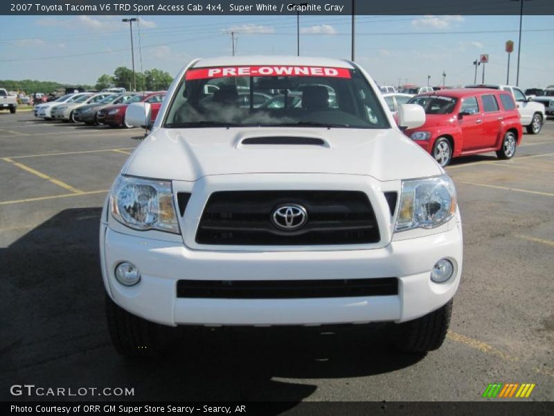 Super White / Graphite Gray 2007 Toyota Tacoma V6 TRD Sport Access Cab 4x4