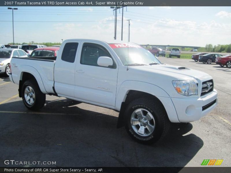 Super White / Graphite Gray 2007 Toyota Tacoma V6 TRD Sport Access Cab 4x4
