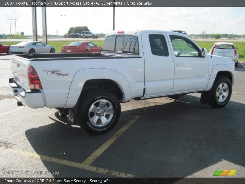 Super White / Graphite Gray 2007 Toyota Tacoma V6 TRD Sport Access Cab 4x4