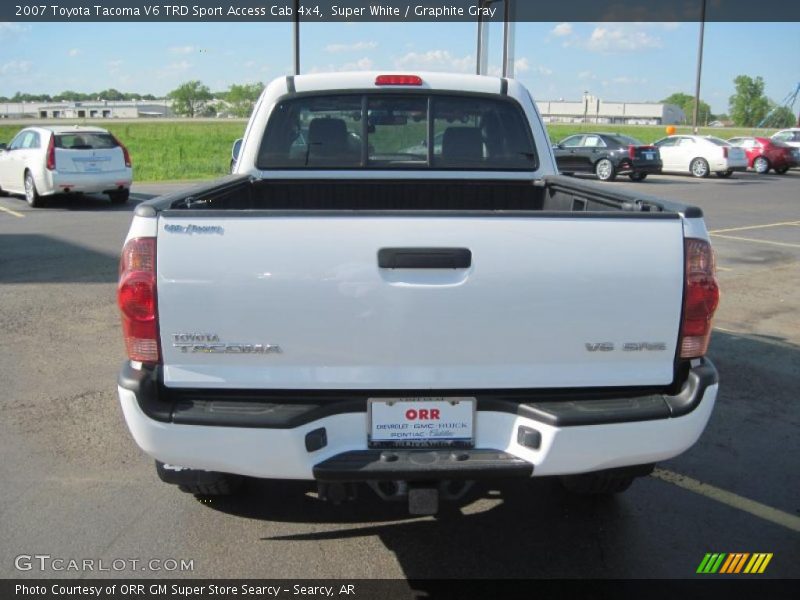 Super White / Graphite Gray 2007 Toyota Tacoma V6 TRD Sport Access Cab 4x4