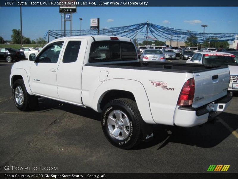 Super White / Graphite Gray 2007 Toyota Tacoma V6 TRD Sport Access Cab 4x4