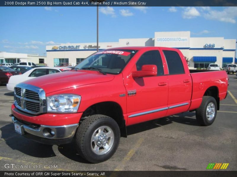 Flame Red / Medium Slate Gray 2008 Dodge Ram 2500 Big Horn Quad Cab 4x4