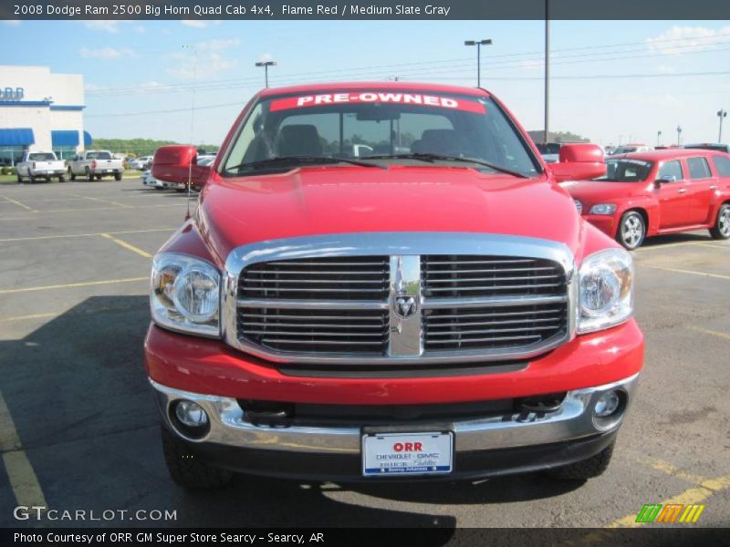 Flame Red / Medium Slate Gray 2008 Dodge Ram 2500 Big Horn Quad Cab 4x4