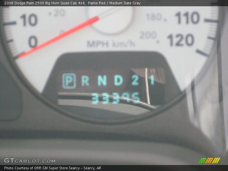 Flame Red / Medium Slate Gray 2008 Dodge Ram 2500 Big Horn Quad Cab 4x4