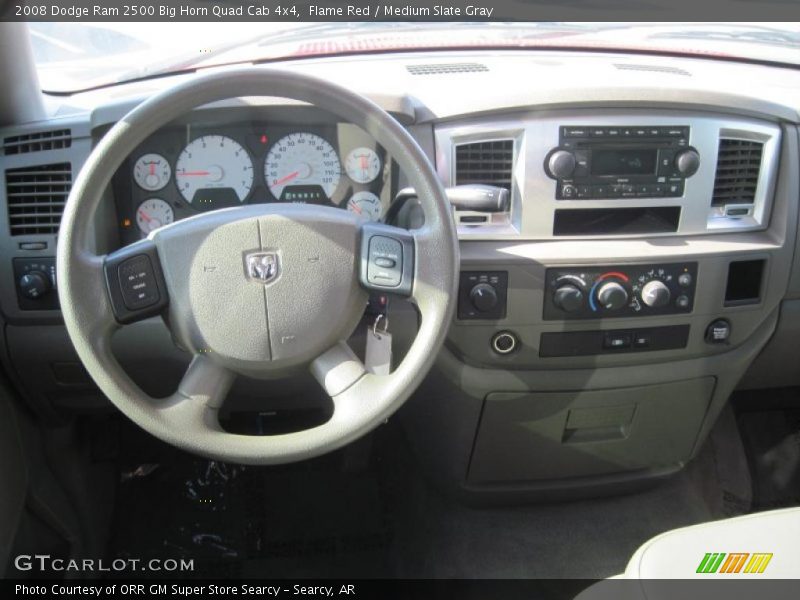 Flame Red / Medium Slate Gray 2008 Dodge Ram 2500 Big Horn Quad Cab 4x4