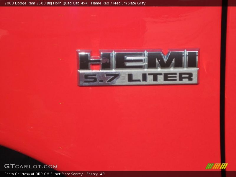 Flame Red / Medium Slate Gray 2008 Dodge Ram 2500 Big Horn Quad Cab 4x4