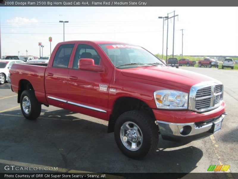 Flame Red / Medium Slate Gray 2008 Dodge Ram 2500 Big Horn Quad Cab 4x4