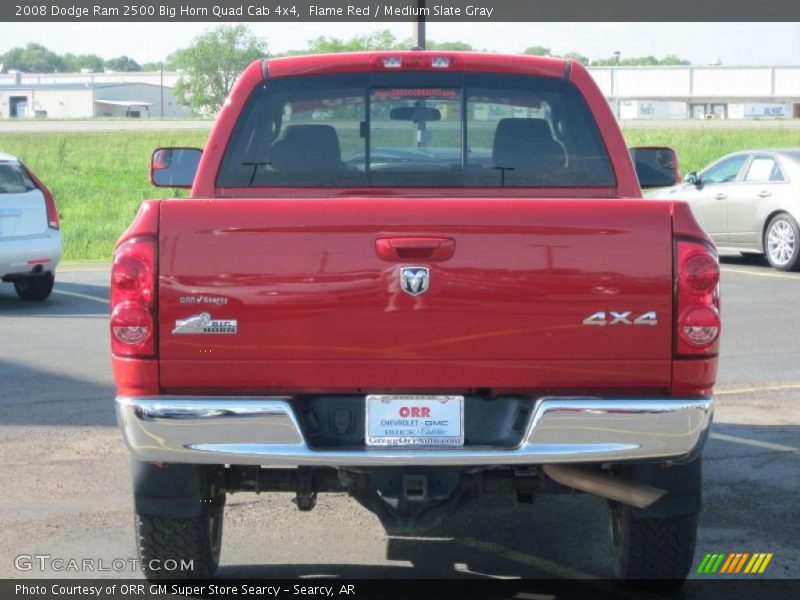 Flame Red / Medium Slate Gray 2008 Dodge Ram 2500 Big Horn Quad Cab 4x4