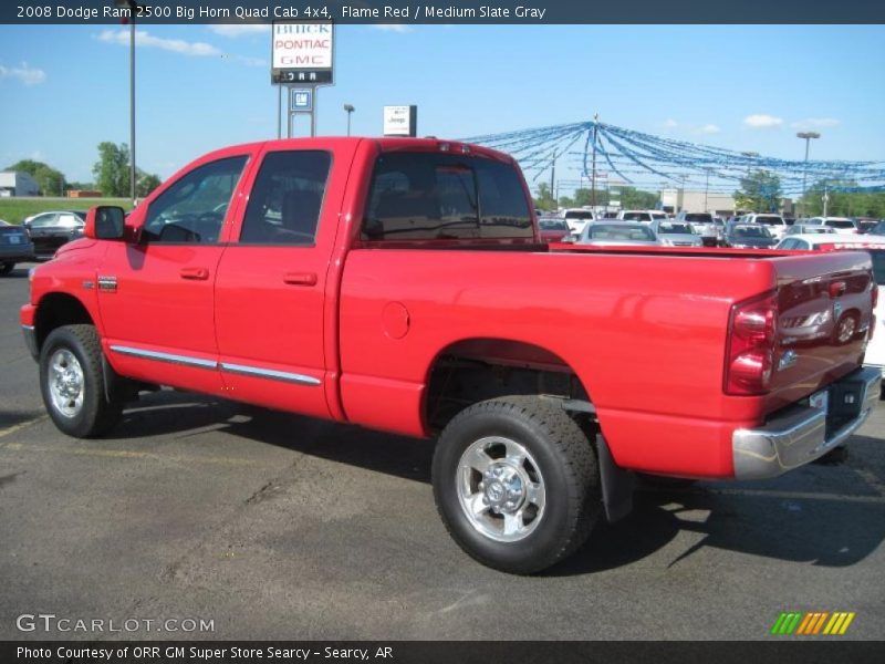 Flame Red / Medium Slate Gray 2008 Dodge Ram 2500 Big Horn Quad Cab 4x4