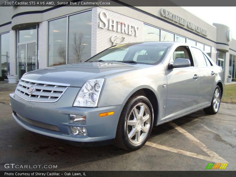 Sunset Blue / Cashmere/Cocoa 2007 Cadillac STS 4 V6 AWD