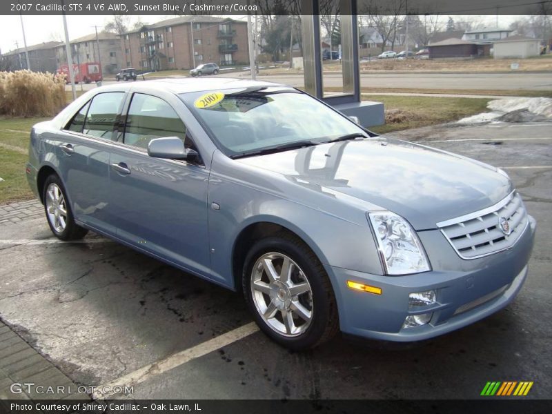 Sunset Blue / Cashmere/Cocoa 2007 Cadillac STS 4 V6 AWD