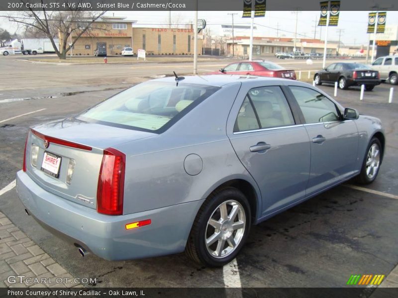Sunset Blue / Cashmere/Cocoa 2007 Cadillac STS 4 V6 AWD