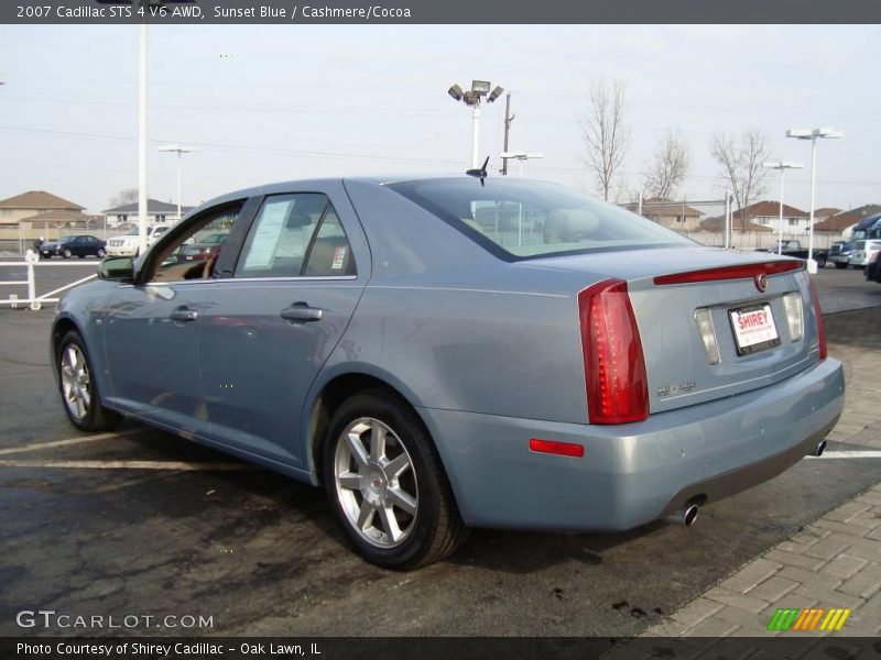 Sunset Blue / Cashmere/Cocoa 2007 Cadillac STS 4 V6 AWD