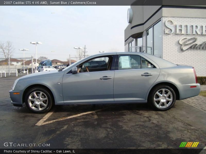 Sunset Blue / Cashmere/Cocoa 2007 Cadillac STS 4 V6 AWD